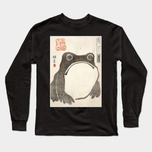 Grumpy Frog Japanese Art Long Sleeve T-Shirt